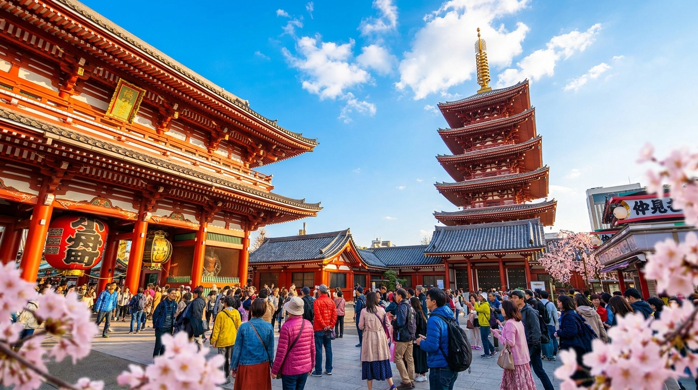 Senso-ji and Nakamise in Asakusa