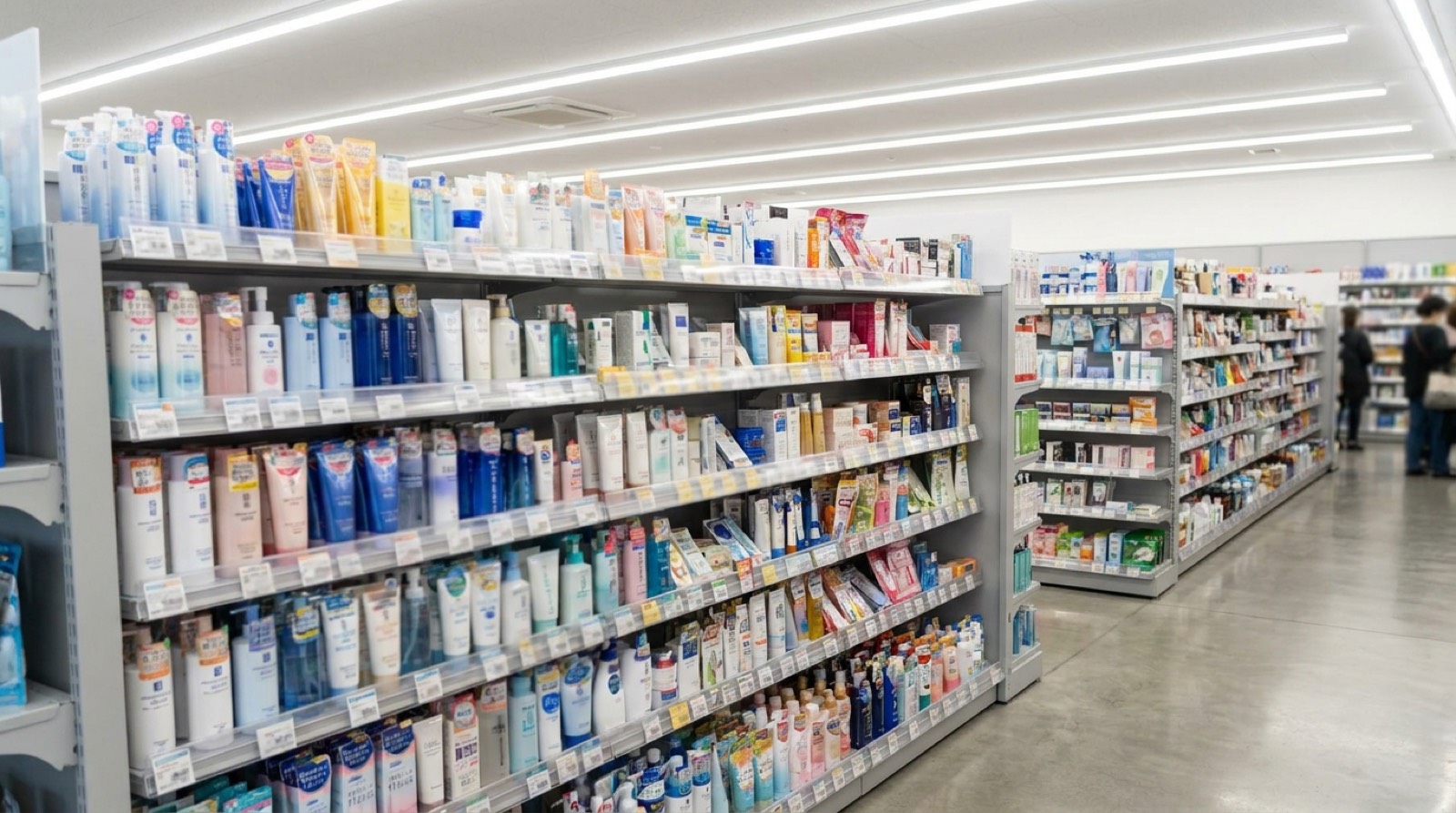 Drugstore cosmetics aisle
