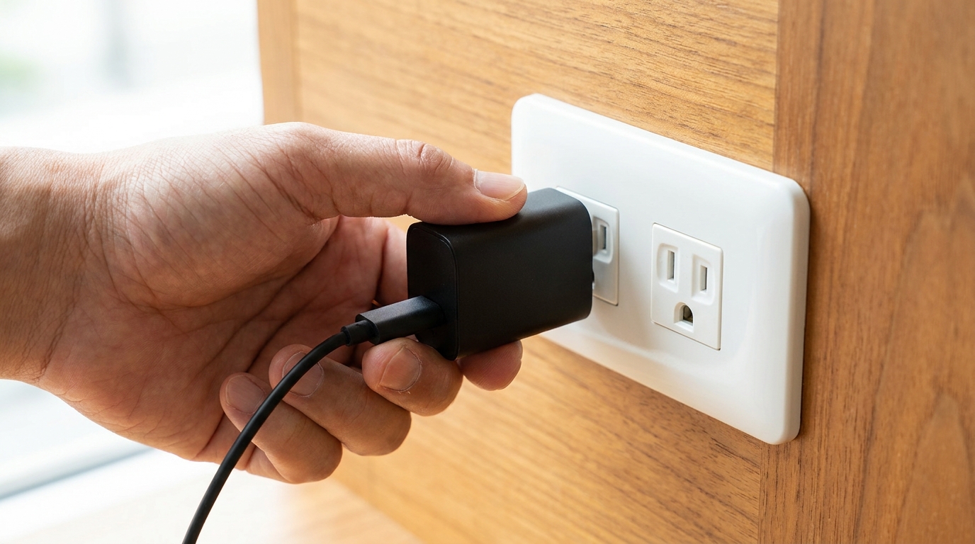 Type A outlet with USB-C charger plug, Japan Airbnb