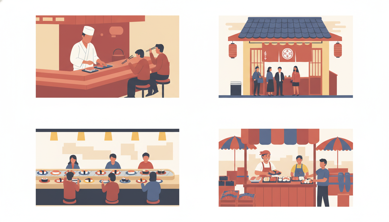 Four sushi types decision guide