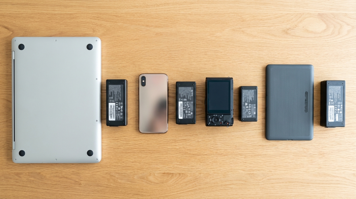 Device flatlay for voltage label check