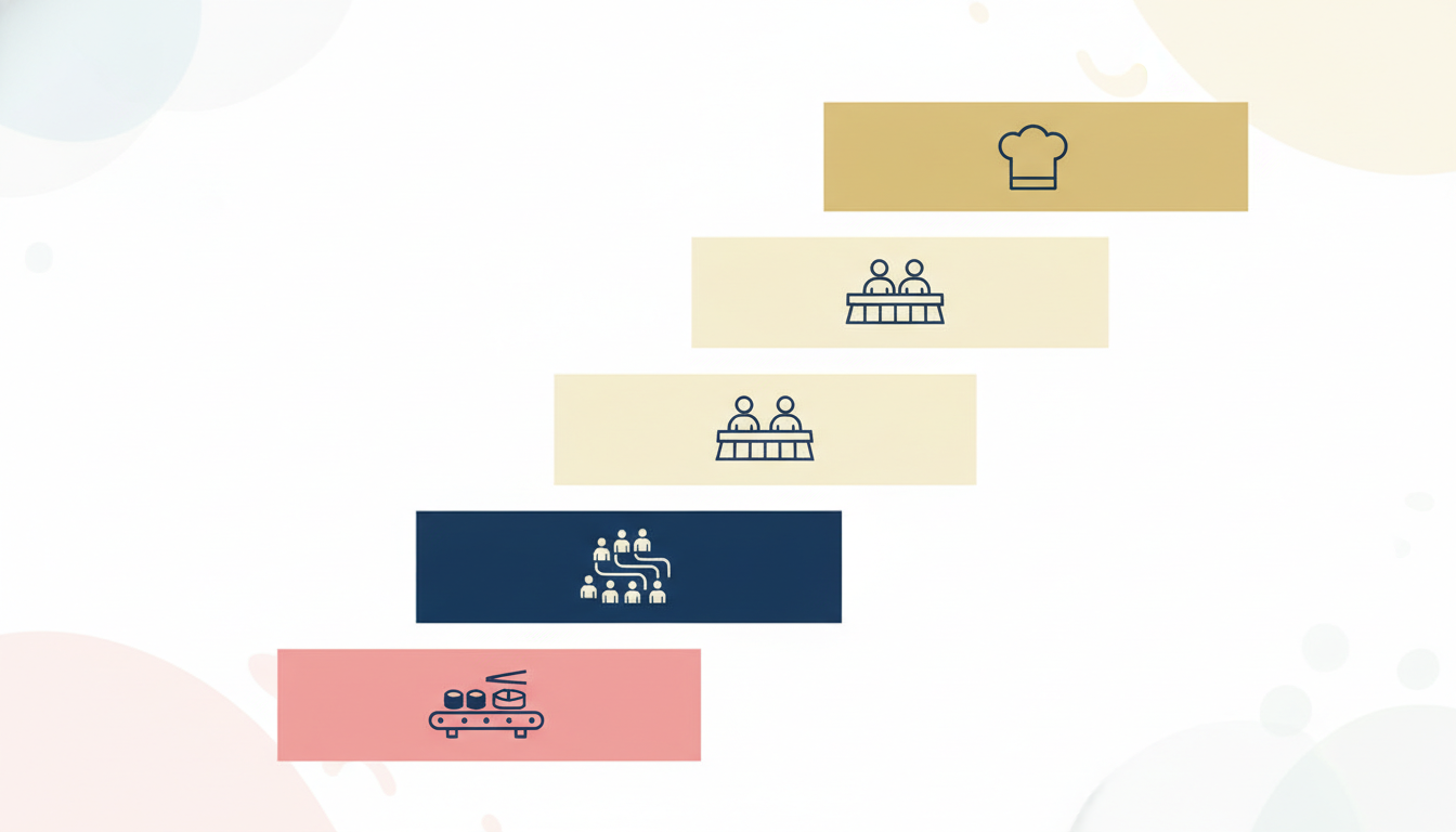 Four sushi types comparison