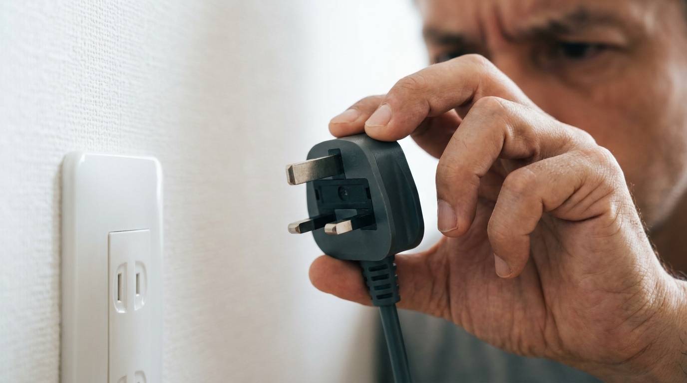 UK Type G plug with Japanese Type A outlet