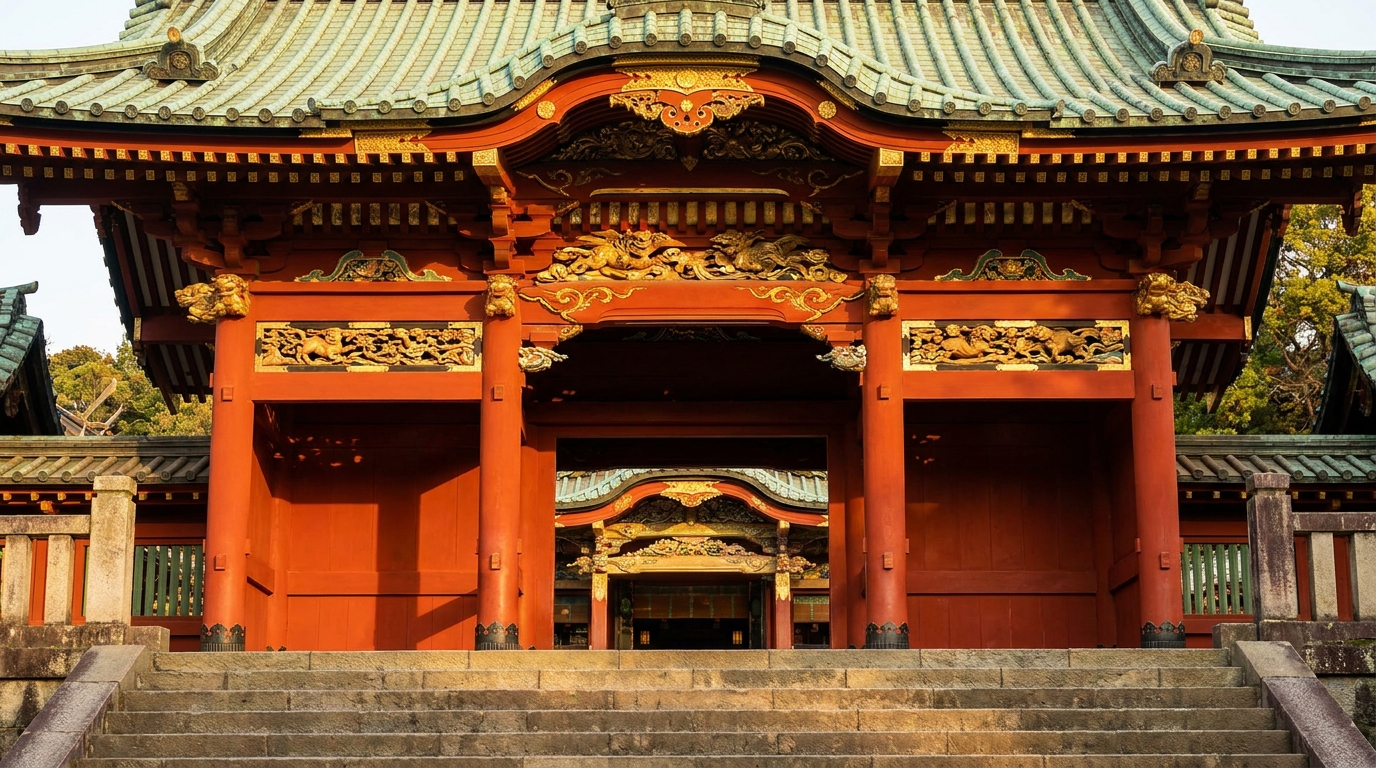 Kanda Myojin vermillion gate
