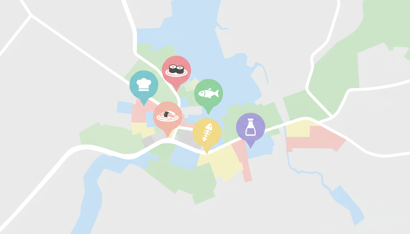Tokyo sushi neighborhoods map