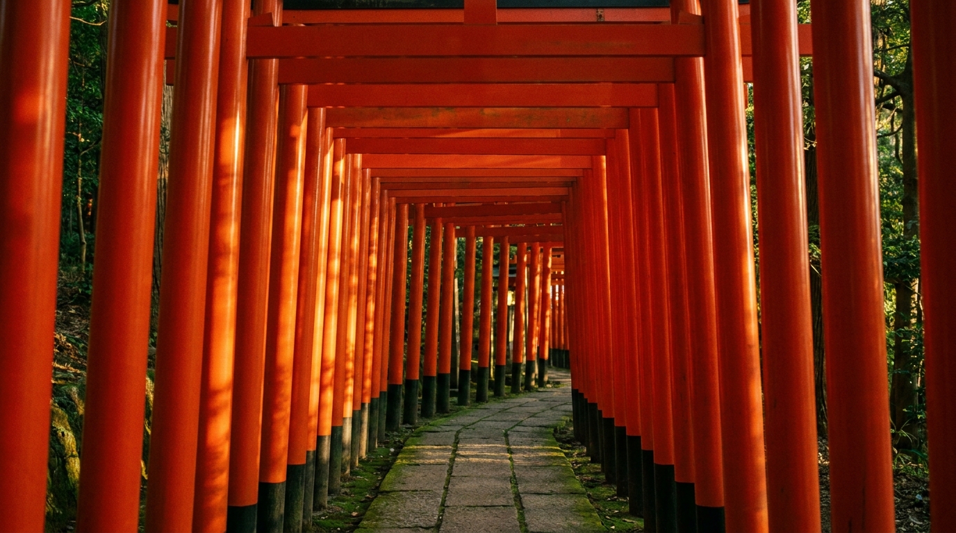 Nezu Shrine senbon torii corridor