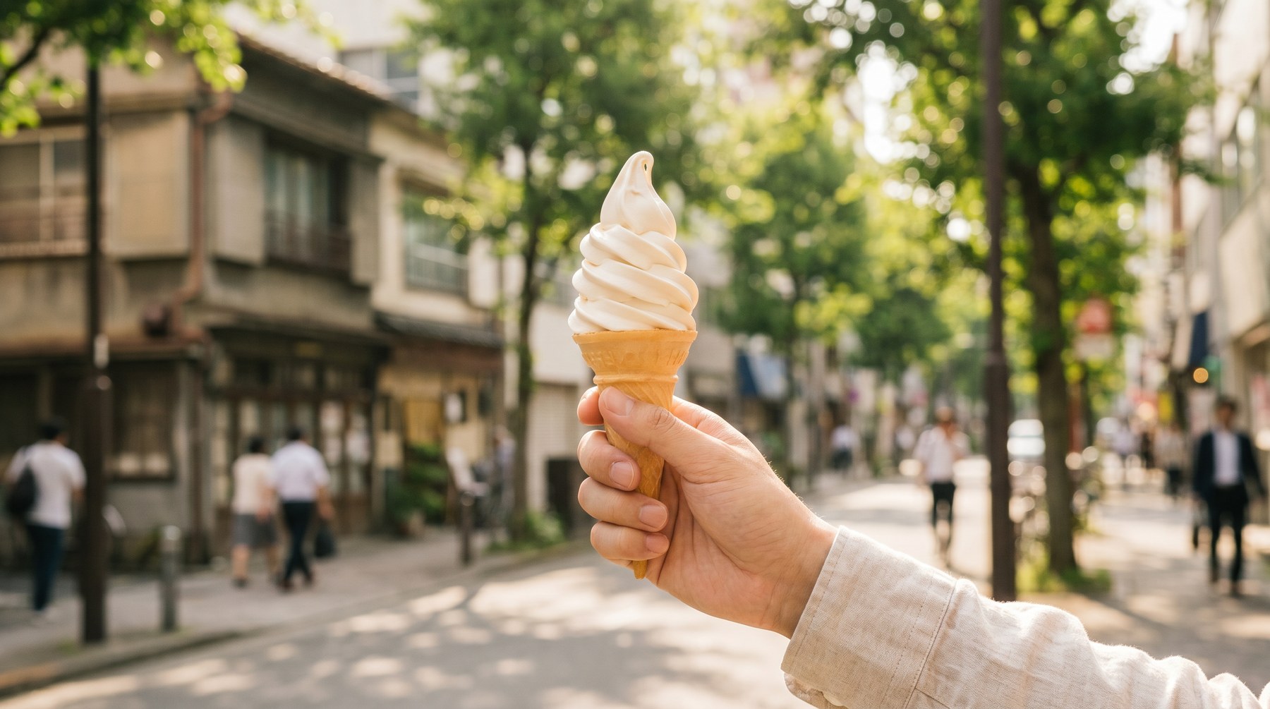 Hokkaido milk soft serve in Tokyo