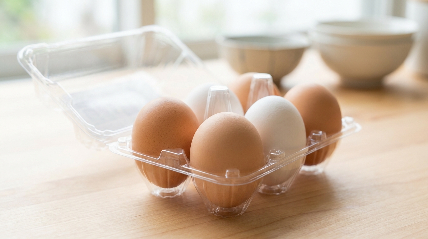 Pack of fresh Japanese eggs