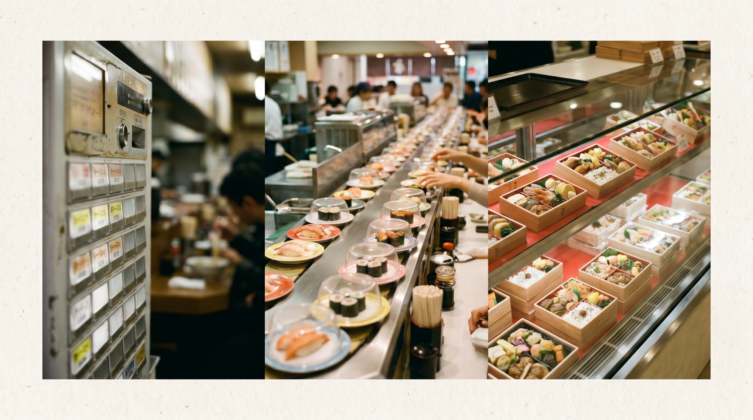 Casual dining alternatives in Japan such as ramen, sushi, and local restaurants