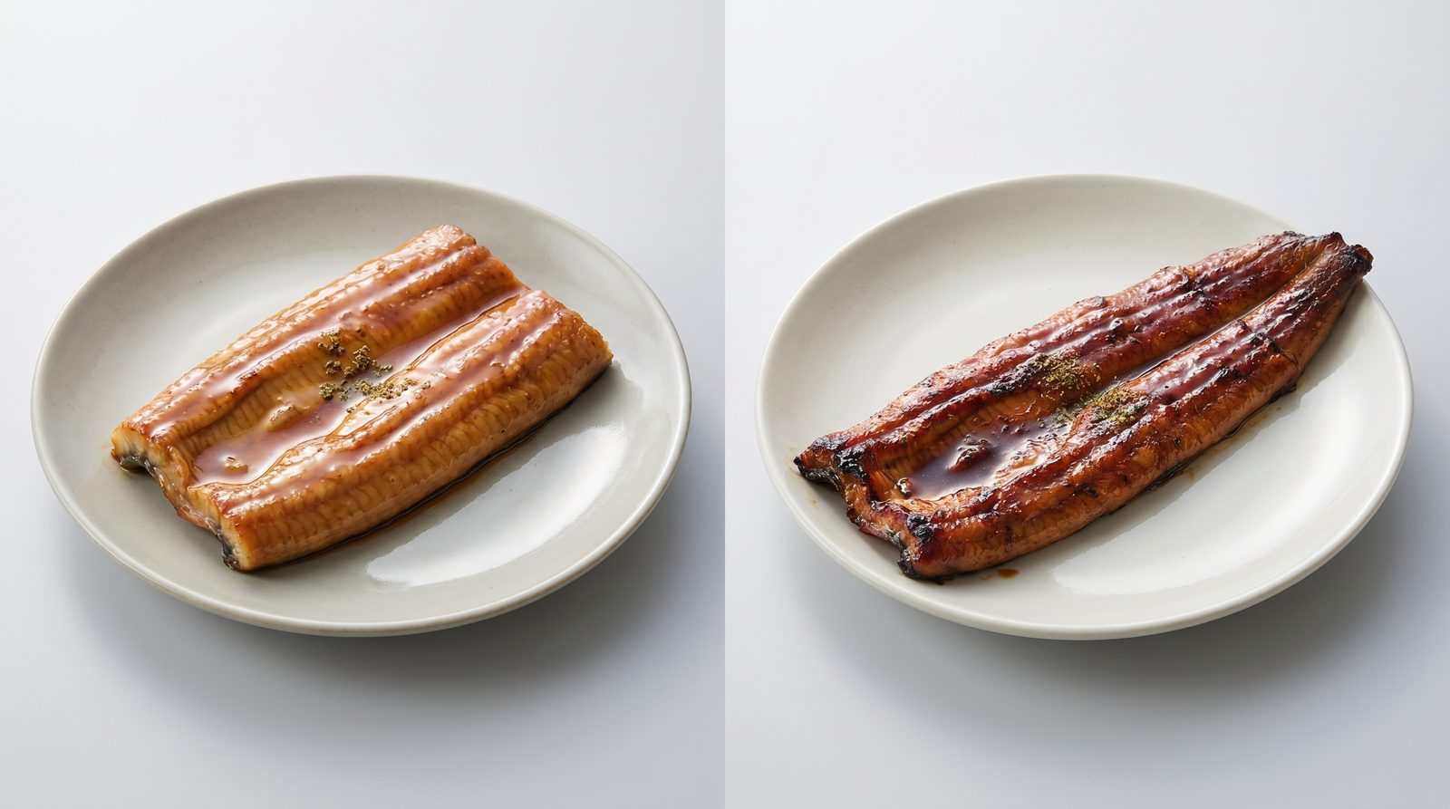 Tokyo-style soft versus Osaka-style crispy grilled eel kabayaki