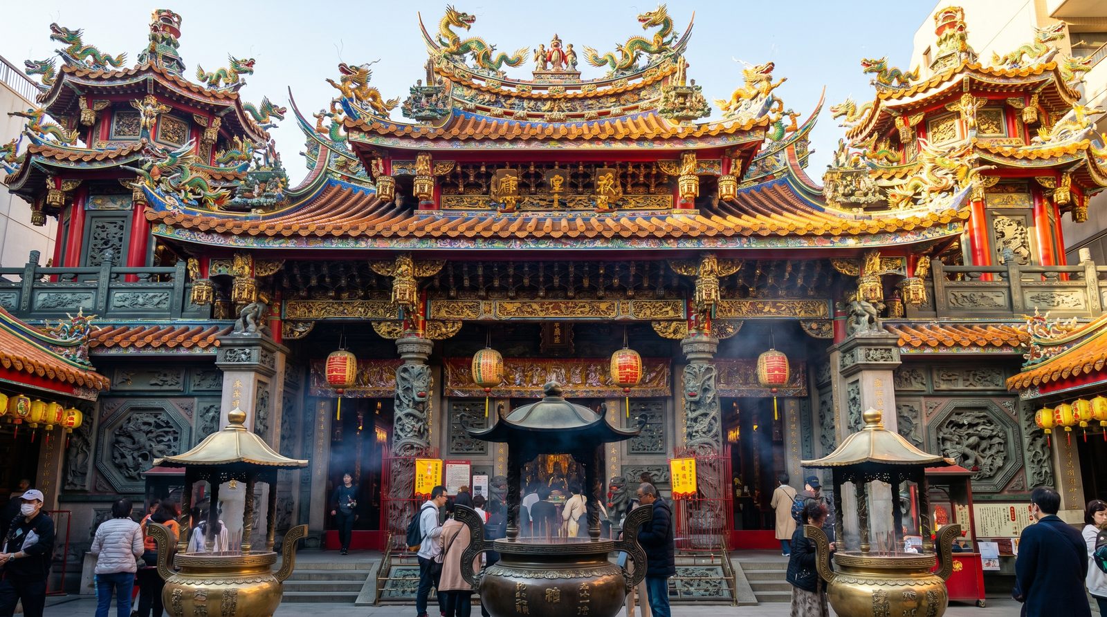 Kanteibyo, an ornate Chinese temple in Yokohama Chinatown
