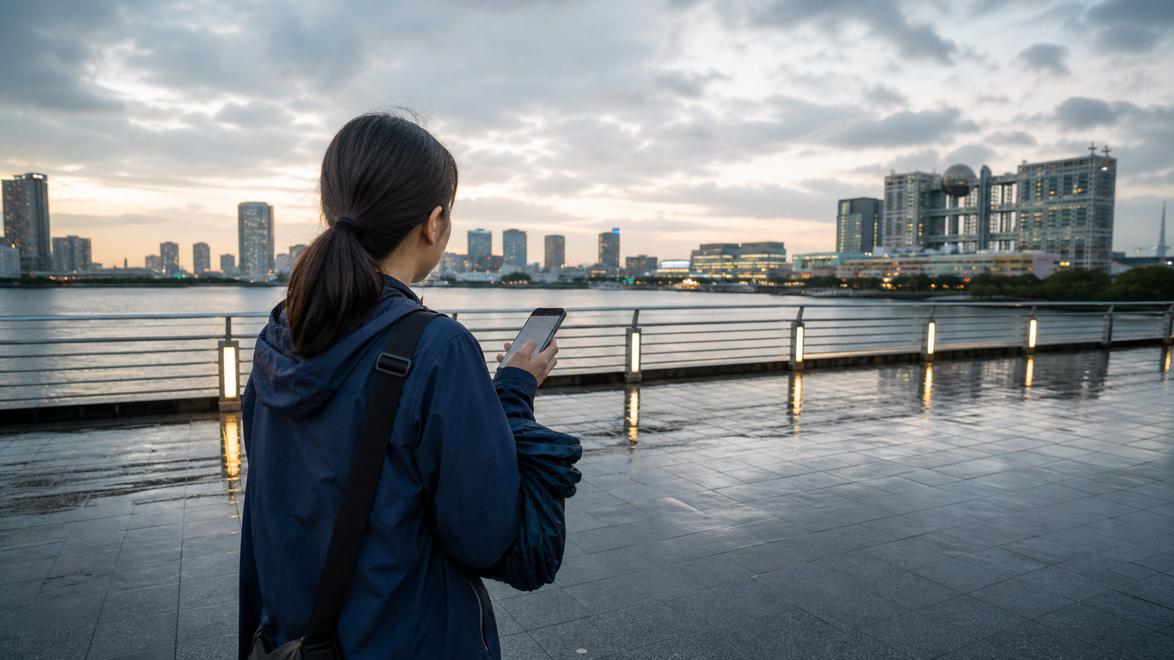Rain and cancellation planning near Tokyo Bay