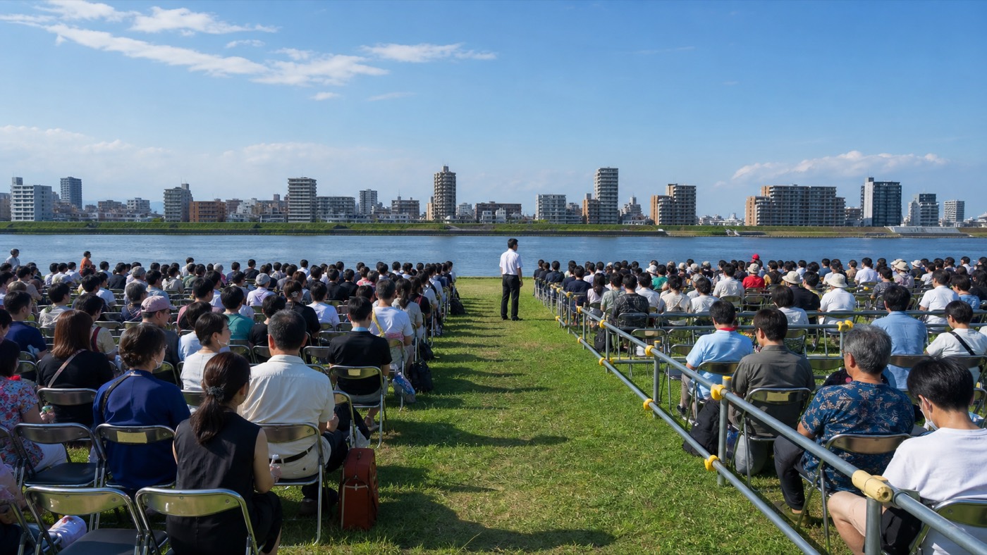 Reserved Koto Fireworks seating with clear aisles and staff