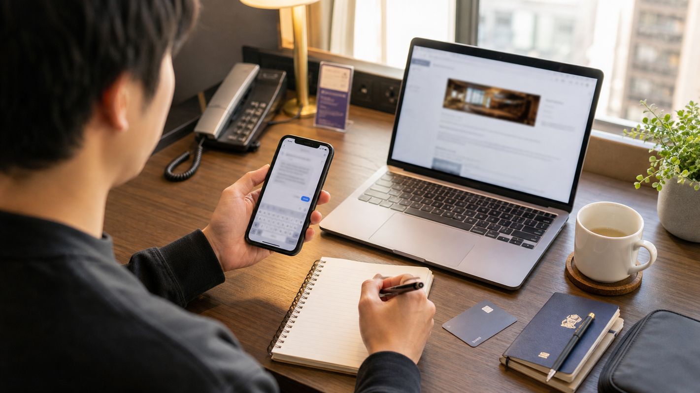 Traveler contacting a restaurant when online cancellation is not available.
