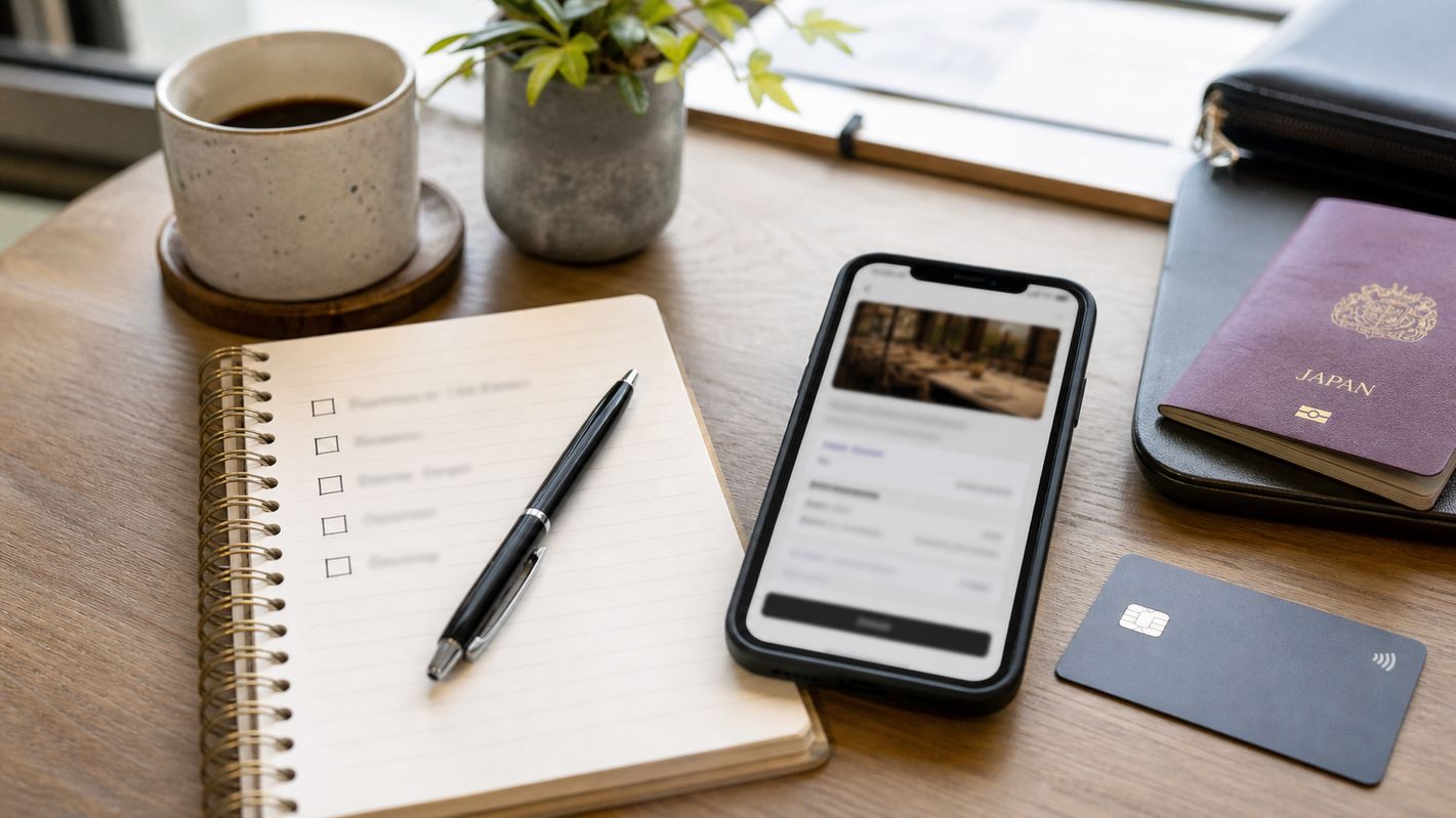 Checklist for confirming restaurant payment and cancellation rules in Japan.