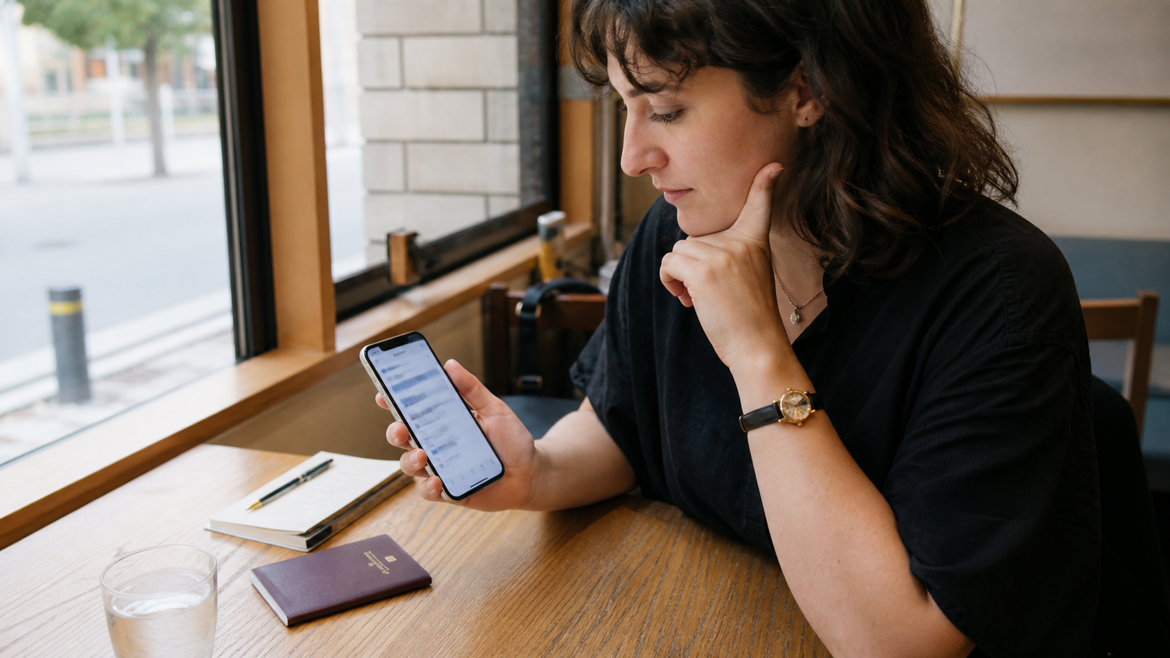 A traveler checking account and phone requirements before buying an event ticket