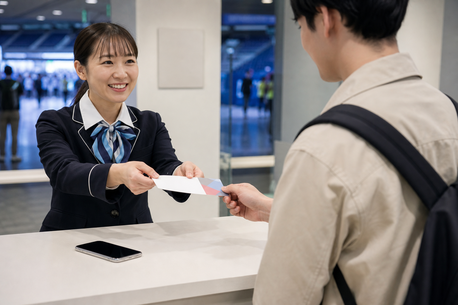 Traveler choosing an official overseas or paper-ticket Plan B