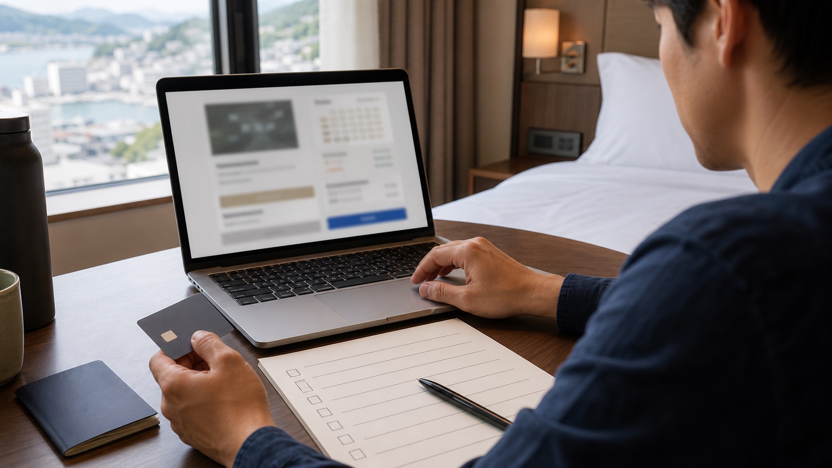 A traveler preparing to buy an official Nagasaki Kunchi ticket online