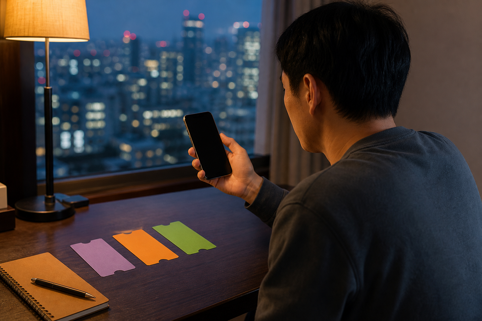 Adult traveler comparing three ticket choices before booking the USJ All Night event