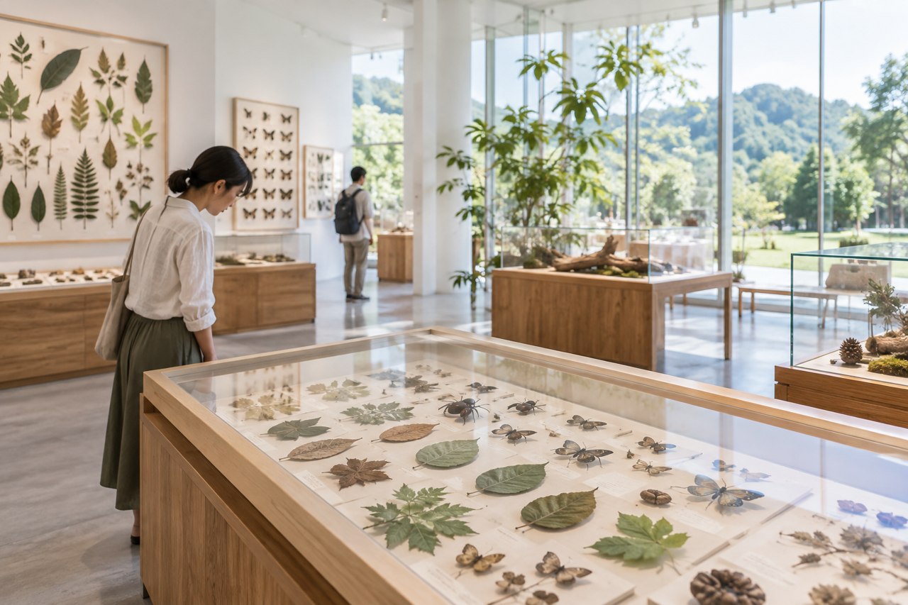 Concept of a bright natural-history display