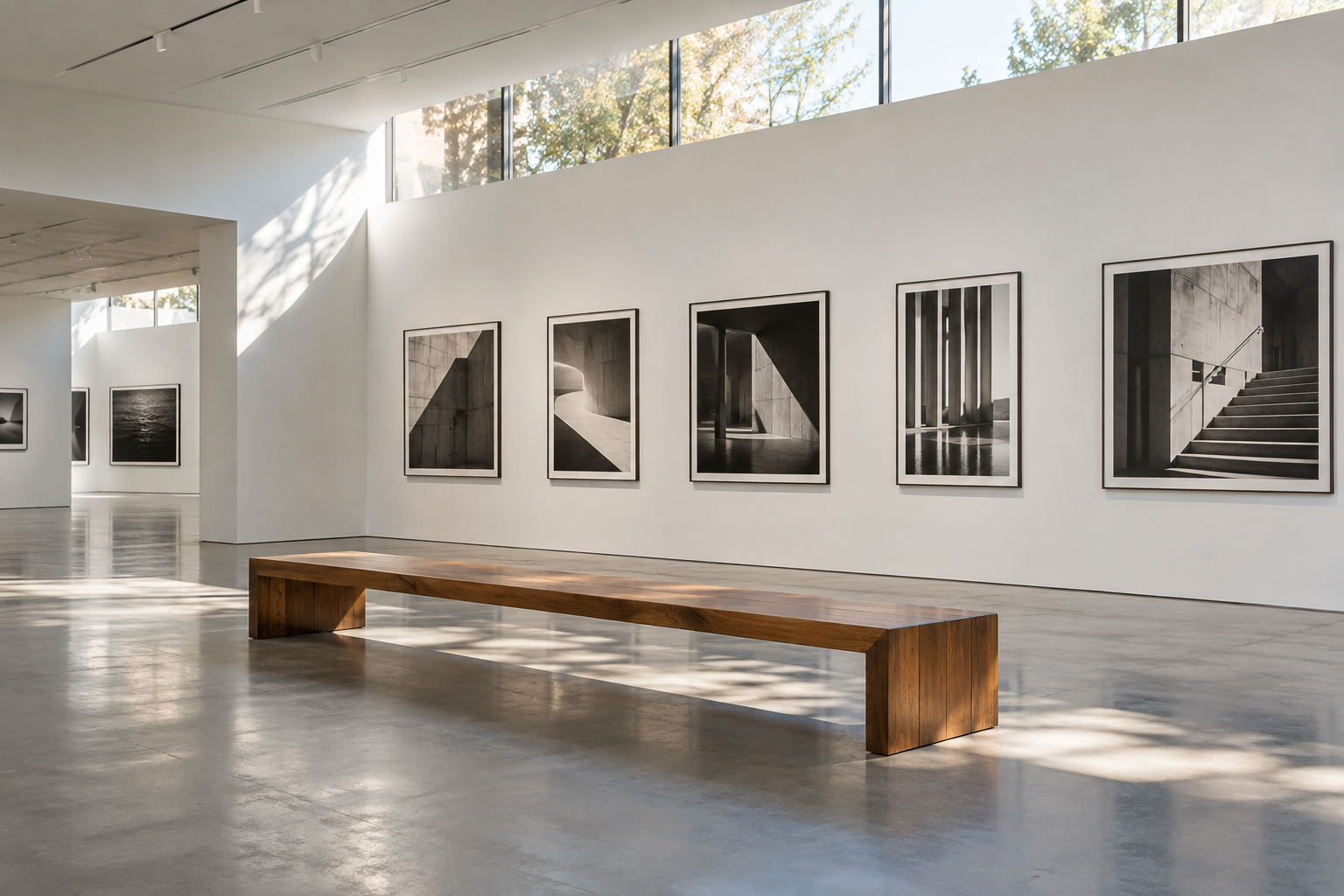 A generic photography gallery with original architectural prints