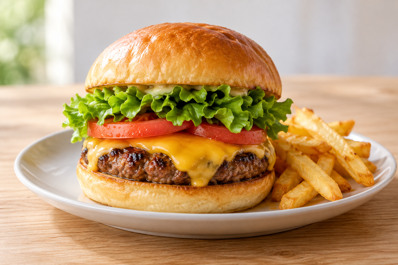 Concept of an American-style burger