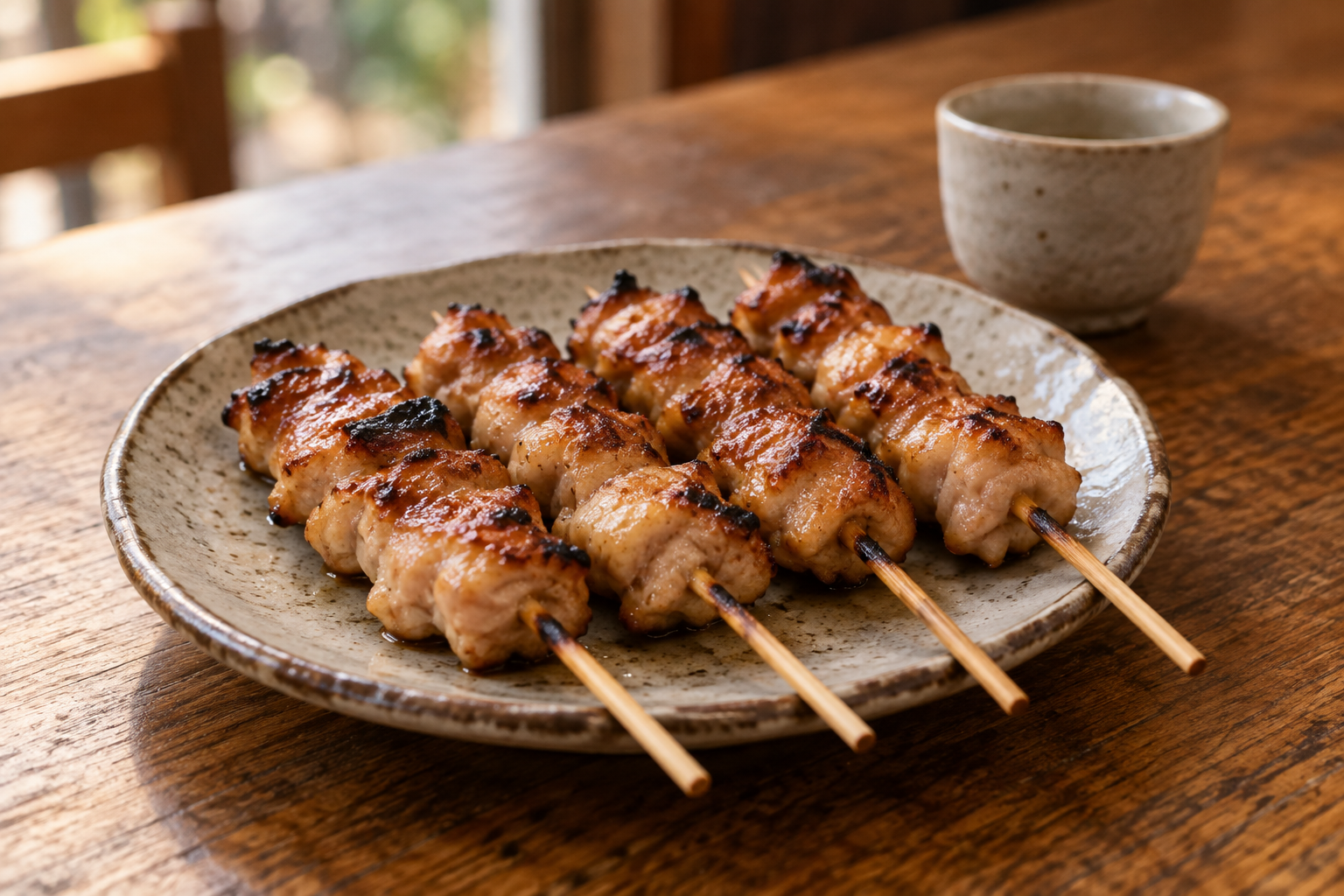 Illustrated grilled skewers